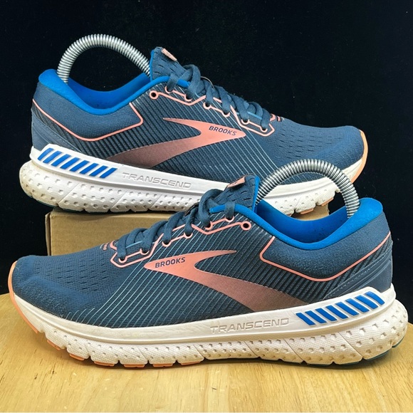 Brooks Shoes - Brooks Transcend 7 1203191B480 Blue Running Shoes Sneakers Women's Size 8 B